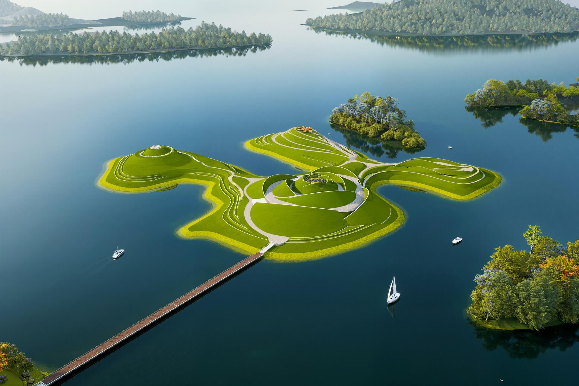 Từ nghệ thuật trong rừng đến đảo nghệ thuật giữa lòng Hồ Núi Cốc